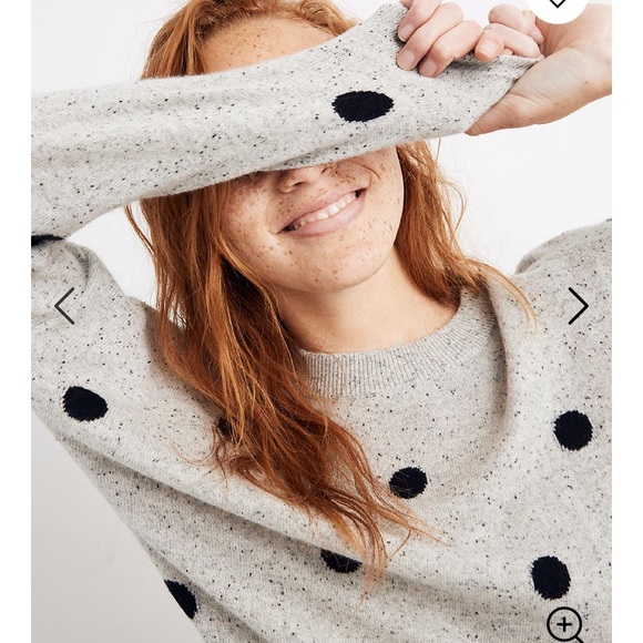 Madewell Cashmere Sweatshirt in Donegal Dot - Picture 4 of 5